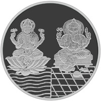 MAA SILVER 999 Purity Silver Laxmi/Lakshmi & Ganpati/Ganesh Ji Coin/Sikka for Diwali|Dhanteras with Box for Gifting & Religious Use (5 Grams)