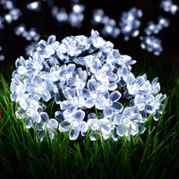 EIN SOF 20 LED Crystal Flowers String Light for Diwali, Flameless & Smokeless LED Lights for Any Festival/Diwali/Christmas/Events/Home Decoration (White Lights, 8 metres)