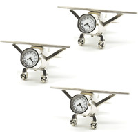 Saugat Traders Analog Table Clock, Airplane Miniature Desk Clock, Paper Weight Showpiece for Home/Office Decoration, Mini Aircraft | Diwali Bulk Gift for Clients
