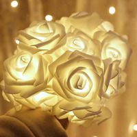 Gesto Rose Flower Led Serial String Lights - |10 Feet 14 Led Rose Lights for Home Decoration | Indoor Outdoor | Mandir Decoration, Diwali decoration items for home decor, Christmas Decoration