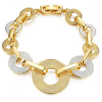 Crystal Lady Azora Round Shape Gold Silver Plated Bracelet Bangles Chain Bracelets for Diwali Gifts for Women