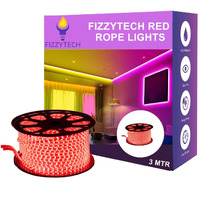 fizzytech Super Bright 3 Meter Waterproof LED Ceiling Light for False Ceiling,Cove Light, Led Strip Light for Home Decoration, Diwali, Christmas-Modes Changing Lights of Home Decoration (RED)