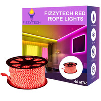 fizzytech Super Bright 40 Meter Waterproof LED Ceiling Light for False Ceiling,Cove Light, Led Strip Light for Home Decoration,Diwali,Christmas-Modes Changing Lights of Home Decoration (RED)