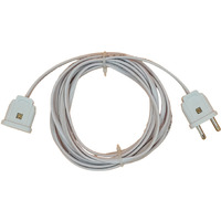 INDRICO 2 Pin Male Female Socket Flexible Flat Cable Wire Extension Cord for Multi-Purpose Use Home Wall Dcor, Diwali Christmas Decoration White PVC (Pack of 1, 8 Meter Wire)