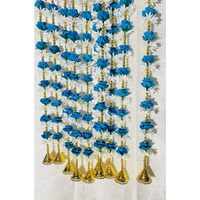 CROWNNIMREET 5 Feet Artificial Foam Flower Toran Long, Garland for Decoration Festival Navratri, Diwali, Marriages, Temple and Home/Office Inauguration (Blue, Pack of 5)