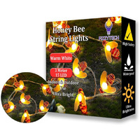 fizzytech Plastic Honey Bee String Lights Of Home Decoration Diwali Light For Party Birthday Diwali Christmas Navratri Valentine Gift Home Decoration Light (3 Meter 15 Led, Warm White)