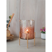 CORAL TREE Tealight Candle Holder for Holder/Candle Stand/Candles Tea Light Holder for Home Decor Diwali Decoration (Bird Gold Black)