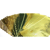 Get-Set-Go! Golden Color Mirror Sticker sheets Matte Finish - (6400+ Mirrors) 10 SIZES & SHAPES for Diwali Decoration, Crafts & Embroidery Work, Lippan Art, Foil material Water Proof, with strong adhesive, lasting mirror shine. (Golden (Medium-Pack))
