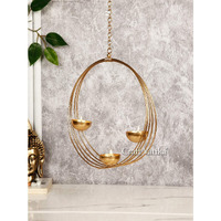 CraftVatika Wall Hanging Candle Holder for Home Decoration Tealight Candle Holder Stand Metal Wall Hanging Mounted Living Room Indoor Outdoor Festive Occasion Diwali Decoration Items