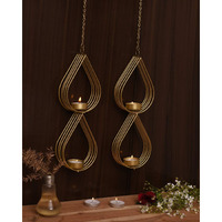 Collectible India Tealight Candle Holder Wall Hanging Metal Sconce Tea light Candles for Home Diwali Decoration Items - Diwali Decorations - Diwali Gifts for Family and Friends Corporate Clients