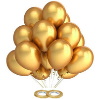 AMFIN 10 Inch (Pack Of 50) Dark Golden Metallic Balloons for Birthday Decoration , Decoration for Weddings , Engagement , Baby Shower Decoration Items , 1st Birthday Party Decoration Items , Anniversary Party , Bachelors Party , Office Party , Diwali , New Year Party , Christmas Decoration Items.