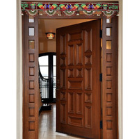 Saugat Traders Bandarwal Toran For Entrance Door Main Door Shubh Labh Fancy Peacock Design Traditional Toran Diwali Puja Mandir Decoration Vintage Velvet Vandanwar (3 Feet, 95 Cm, Multicolor)