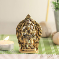 CraftVatika Hanuman Murti for Home Puja Brass Hanuman Idol Showpiece Statue Balaji Bajrangbali Murti for Ghar, Diwali Decoration Item Gifts for Brother Sister Father Mother Employees Clients
