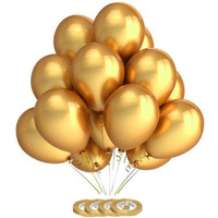 AMFIN 10 Inch (Pack Of 100) Dark Golden Metallic Balloons for Birthday Decoration , Decoration for Weddings , Engagement , Baby Shower Decoration Items , 1st Birthday Party Decoration Items , Anniversary Party , Bachelors Party , Office Party , Diwali , New Year Party , Christmas Decoration Items.