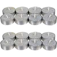Luces Smokeless Scented Tealight t-lite Floating Candle Decorate Diwali Party (Silver Glitter Tealight Pack of 20)