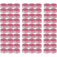 Luces Smokeless Scented Tealight t-lite Floating Candle Decorate Diwali Party (Pink Tealight Pack of 80)