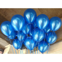 AMFIN 10 Inch (Pack Of 200) Blue Metallic Balloons for Birthday Decoration , Frozen Theme Party Decoration Items , Decoration for Weddings , Engagement , Baby Shower Decoration Items , 1st Birthday Party Decoration Items , Anniversary Party , Bachelors Party , Office Party , Diwali , New Year Party , Christmas Decoration Items