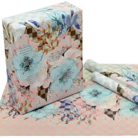 eVincE Gift Wrapping Paper for Anniversary Birthday Gifts for him & her | Floral Prints for all Occasions - Valentine Day Christmas Diwali Gifting Ideas | 5 sheets with fun facts for colorful crafts
