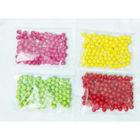 N Creation 6 mm 200 gm Set of 4 Multicolor Round Shape Beads for Craft Jewellery Embroidery Making for Art and carfts for Making Diwali Hanging (25)