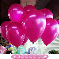 AMFIN - 10 Inch (Pack of 200) Beautiful Royal Dark Pink Color Metallic Balloons for Birthday Decoration, Decoration for Weddings, Engagement, Baby Shower, 1st Birthday, Anniversary Party, Bachelors Party, Office Party ,Diwali