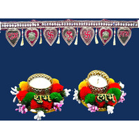 Saugat Traders Toran with Shubh Labh Tea Light Candle for Home Decoration - Pooja Room - Housewarming - Diwali Decoration Item - Bandanwar
