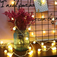 Desidiya 16 Snowball LED Curtain String Window Lights Indoor/Outdoor Decoration for Diwali, Christmas, Wedding, Party, Home, Patio Lawn with Plug in Power Supply (Warm White - Pack of 1)