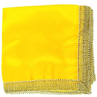 Bhakti Lehar ( 1 Meter Yellow Satin Puja Altar Cloth | Diwali Pooja Sartin Cloth for Puja Table, God Chowki Aasan, Temple, Mandir and Multipurpose Use