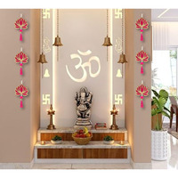 True Decor Hanging Lotus Decoration Items Festival Decoration Items for Home Decoration for Diwali Pack of 6