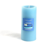 HOSLEY Caribbean Breeze Fragrance Blue Pillar Candle | Soy & Paraffin Wax | 90 Hours Burn Time | Smokeless & Dripless | 2.75 Inch Diameter | 6 Inch Long