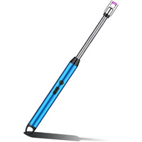 OVIARA USB Candle Lighter Rechargeable with LED Indicator, 360 Lighter, Long Flameless Lighter for Candle, Aromatherapy, Camping, BBQ