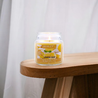 HOSLEY Lemon Bar Fragrance Jar Candle Pack of 1 (2.65 Oz Wax)|Fragrance Candles for Home|Scented Candles|Jar Candles|Burn Time 15 Hours|Gift Set|Home Decoration (Soy Blend Wax)