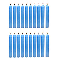 PROSPERRO LUMO by Parkash Candles Chime Candles Set of 20 | Ritual Spell Candle | Unscented (Light Blue), Wax