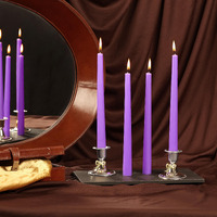 PROSPERRO LUMO by Parkash Candles Unscented Dripless Taper Candles || 10 Inch x 0.75 Inch || Candle Light Dinner || Spell || Set of 4 || Paraffin Wax (Purple)