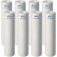 Acualine Water Filter Candle, Water Purifier Candle 10 Inch 5 Micron 90 gm, Spun Filter for Water Purifier, High Density Pre Filter Cartridge for All Type of RO Water Purifier (Pack of 8)