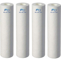 Acualine Water Filter Candle, Water Purifier Candle 10 Inch 5 Micron 90 gm, PP Spun Filter for Water Purifier, High Density Sediment Filter Cartridge for All Type of RO Pre Filter Housing (Pack of 4)