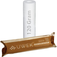 UWEK Gold High Density Spun Filter for Water Purifier, Water Filter Cartridge 10 inch, 5 Micron Pre Filter Cartridge, 120 gm Sediment Filter Candle Suitable for RO External Filter Housing (Pack of 2)