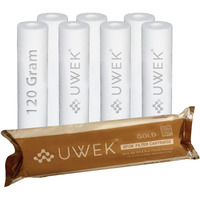 UWEK Gold High Density Spun Filter for Water Purifier, Water Filter Cartridge 10 inch 5 Micron, Pre Filter Cartridge, 120 gm Sediment Filter Candle Suitable for RO Water Purifier Pre Filter (Pack of 8)