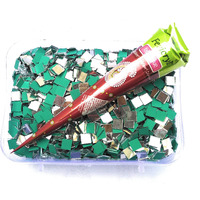Sahoji 2350pcs square mirror glass beads for Art and Craft with fabric glue & Candle Stick (Silver, 7MM)