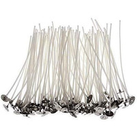 JHINTEMETIC - Classic (5 - Inch) Low Smoke DIY Candle Making Wicks, Wax Coated Candle Wicks Threads - Pack of 100 Wicks