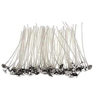 JHINTEMETIC - Classic (3 - Inch) Low Smoke DIY Candle Making Wicks, Wax Coated Candle Wicks Threads - Pack of 100 Wicks