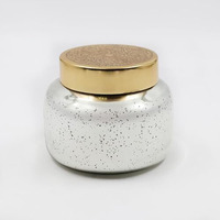 HOSLEY Lavender Fields Fragrance Jar Candle with Metal Lid| Scented Silver Glass Candle Perfect for Home Decor|70-75 Hours Burning Time|Long Lasting|Clean Burning Smokeless|Pack of 1, 13 Oz Wax