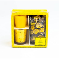 AuraDecor Premium Votive Candle Gift Set | Jasmine Fragrance Votive Pillar Candle | Jasmine Potpourri for Home Decor