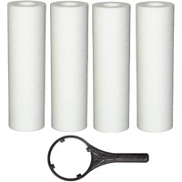 Sediment Cartridge/Filter/Candle Set of 4 Pcs | PP Spun Filter 10 Inch 5 Micron 10 Inch Spun Filter (PP Spun) Cartridge Compatible for 10 Inch Pre-Filter Housing of Water Purifier | Pack of 4 Spun