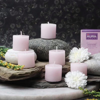 AuraDecor Fragrance Votive Candles || Smokeless Scented Candle || Aroma Candles || Candles for Decoration || Wedding Candle || Burns Upto 8 Hours (Lavender, Pack of 12)