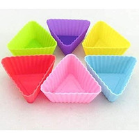 Rinkle Trendz Silicone Triangle Candle Mould - Set of 6 Pieces - Random Color