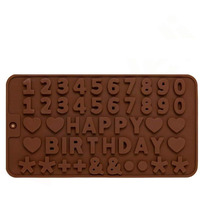 Perfect Pricee Chocolate Mould, Ice Mould, Candle Mould, Small Cake Brownie Mould, Christmas Muffins Silicone Tray (Happy birthday)