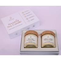 Luxury Scented Soy Candle Basics Duo - Gift Set (Lemon Grass & Jasmine)
