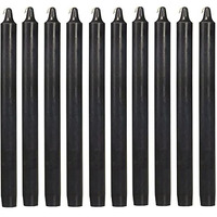 Kuber Selection Candles: Pack of 10 Pcs 8 Inch 19mm Premium Pure Black Taper Candle, Black Spell Candles, Black Stick Candles, Black Household Candle (8 Inch)(Pack of 10) 19 mm