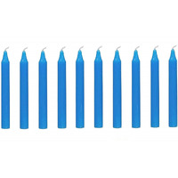 Kuber Selection Pack of 10 Pcs 5 Inch 14mm Premium Blue Taper Candle, Household Candle (Blue 5 Inch/14mm) (Pack of 10 Pcs)
