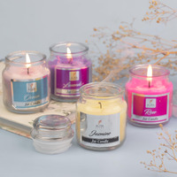 AuraDecor Highly Fragrance Home Decor Scented Jar Candle || Aromatherapy || Spa || Long Burning ||Cookie Jar Candle || Aroma Candles (Combo, Pack of 1)